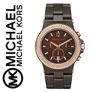 Michael Kors MK5518 Chocolate Ceramic Chrono Watch